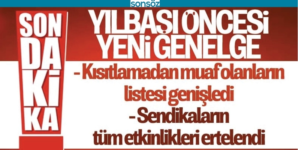 BAKANLIKTAN YILBAŞI &Ouml;NCESİ GENELGE