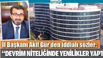 &ldquo;DEVRİM NİTELİĞİNDE YENİLİKLER YAPTIK&rdquo;