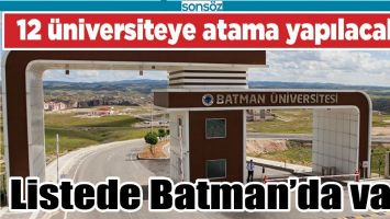 12 &Uuml;NİVERSİTEYE ATAMA YAPILACAK