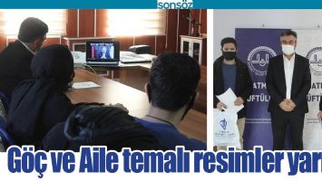G&Ouml;&Ccedil; VE AİLE TEMALI RESİMLER YARIŞTI