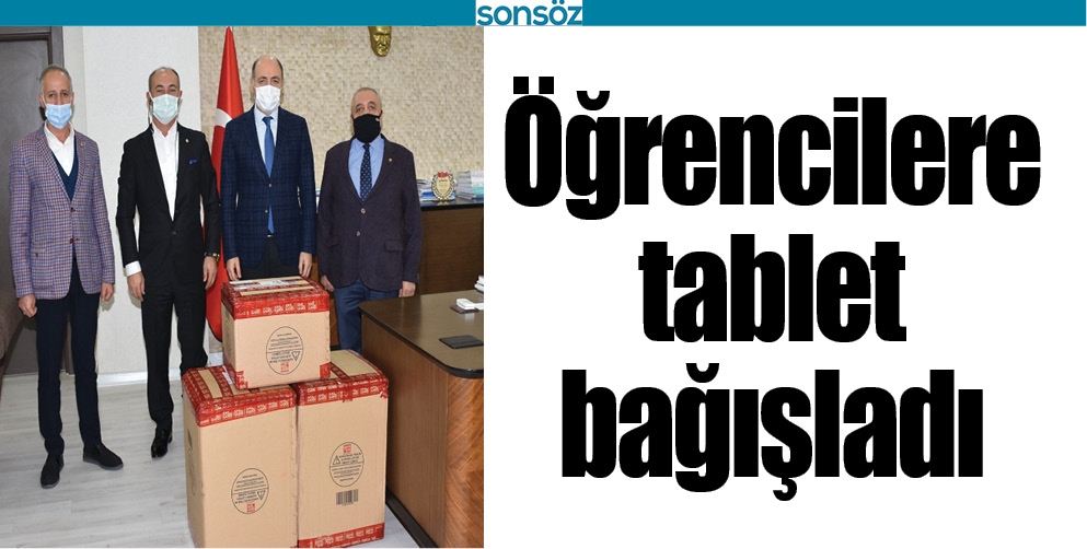 &Ouml;ĞRENCİLERE TABLET BAĞIŞLADI