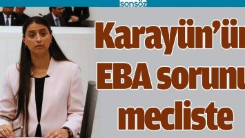 KARAY&Uuml;N&rsquo;&Uuml;N EBA SORUNU MECLİSTE