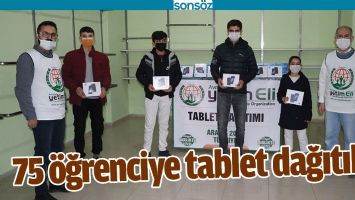 75 &Ouml;ĞRENCİYE TABLET DAĞITILDI