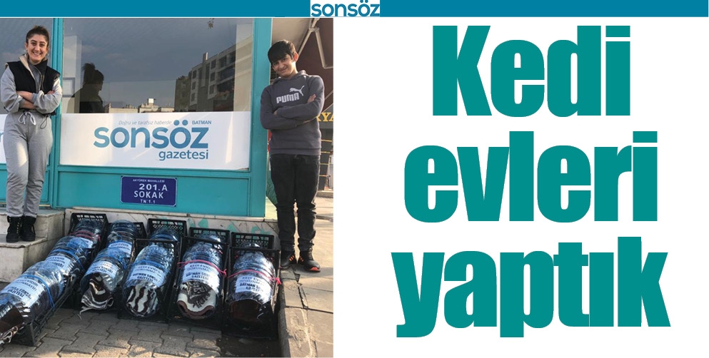 KEDİ EVLERİ YAPTIK