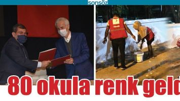 80 OKULA RENK GELDİ