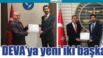 DEVA&rsquo;YA YENİ İKİ BAŞKAN