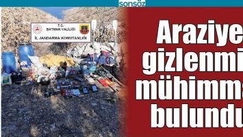 BATMAN&rsquo;DA ARAZİYE GİZLENMİŞ M&Uuml;HİMMAT BULUNDU