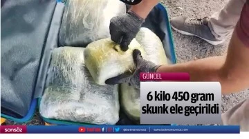 6 kilo 450 gram skunk ele ge&ccedil;irildi