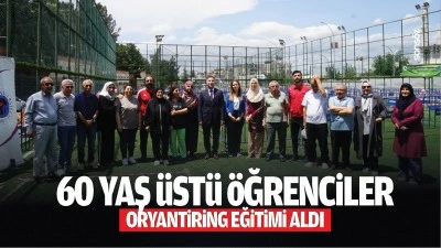 60 yaş &uuml;st&uuml; &ouml;ğrenciler, oryantiring eğitimi aldı