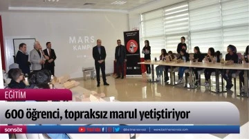 600 &ouml;ğrenci, topraksız marul yetiştiriyor