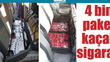 4 BİN PAKET KA&Ccedil;AK SİGARA&hellip;