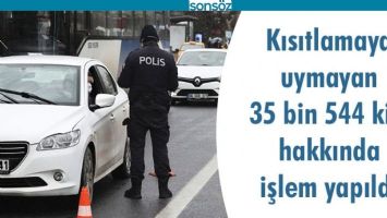 35 BİN 544 KİŞİ HAKKINDA İŞLEM YAPILDI