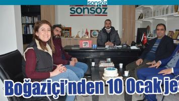 BOĞAZİ&Ccedil;İ&rsquo;NDEN 10 OCAK JESTİ