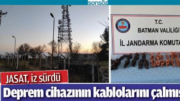 BATMAN'DA DEPREM CİHAZININ KABLOLARINI &Ccedil;ALDILAR