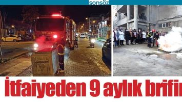 İTFAİYEDEN 9 AYLIK BRİFİNG