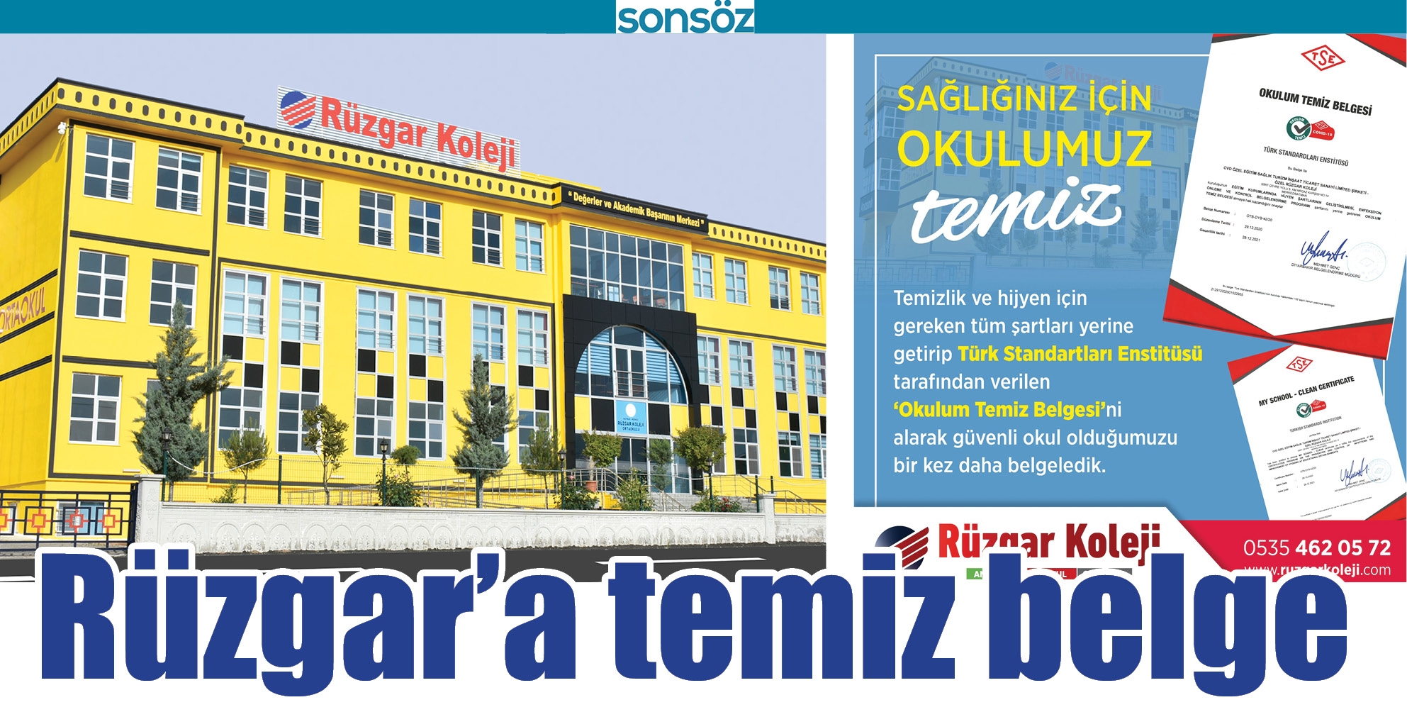 R&Uuml;ZGAR&rsquo;A TEMİZ BELGE