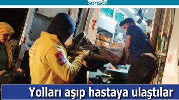 BATMAN'DA YOLLARI AŞIP HASTAYA ULAŞTILAR