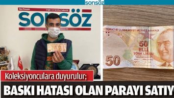 BATMAN'DA BASKI HATASI OLAN PARAYI SATIYOR