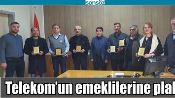 TELEKOM&rsquo;UN EMEKLİLERİNE PLAKET