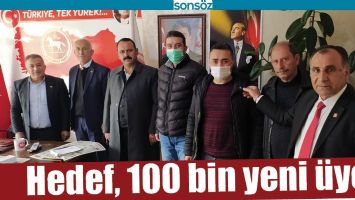 HEDEF, 100 BİN YENİ &Uuml;YE