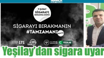 YEŞİLAY&rsquo;DAN SİGARA UYARISI
