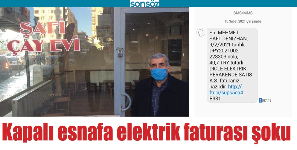 KAPALI ESNAFA ELEKTRİK FATURASI ŞOKU