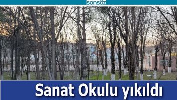 SANAT OKULU YIKILDI