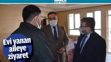 EVİ YANAN AİLEYE ZİYARET