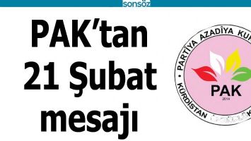 PAK&rsquo;TAN 21 ŞUBAT MESAJI