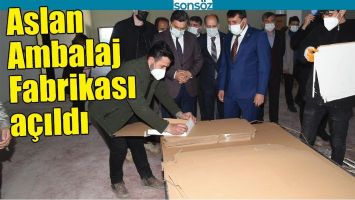 ASLAN AMBALAJ FABRİKASI A&Ccedil;ILDI