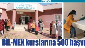 BİL-MEK KURSLARINA 500 BAŞVURU
