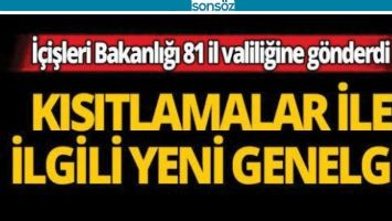 İ&Ccedil;İŞLERİ BAKANLIĞINDAN YENİ GENELGE