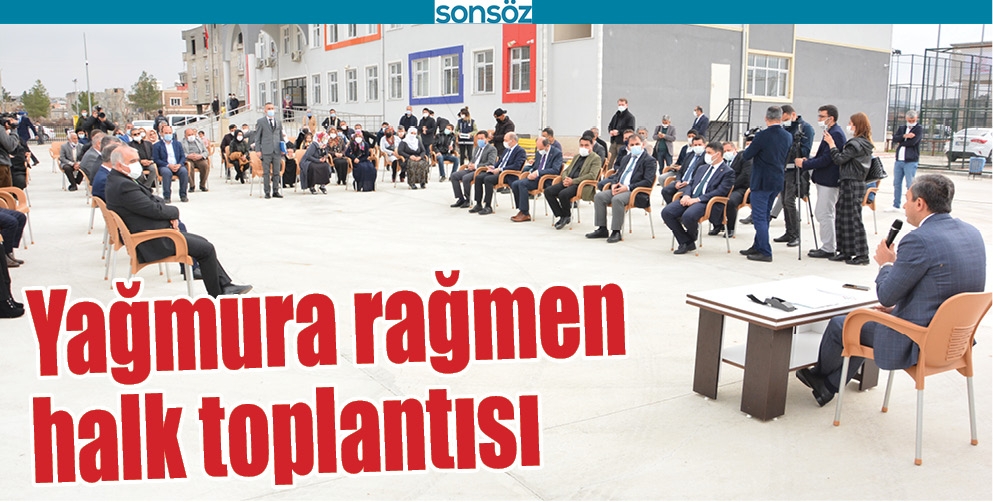 BATMAN'DA YAĞMURA RAĞMEN HALK TOPLANTISI