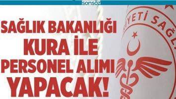 KURA İLE PERSONEL ALINACAK