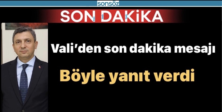 Batman Valisi Şahin&rsquo;den son dakika mesajı