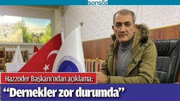 HAZZODER BAŞKANI&rsquo;NDAN A&Ccedil;IKLAMA