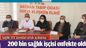 200 BİN SAĞLIK İŞ&Ccedil;İSİ ENFEKTE OLDU