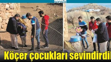 K&Ouml;&Ccedil;ER &Ccedil;OCUKLARI SEVİNDİRDİLER