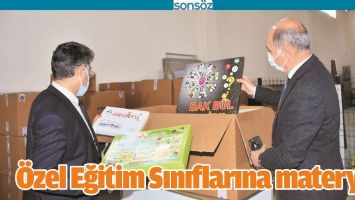 &Ouml;ZEL EĞİTİM SINIFLARINA MATERYAL