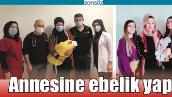 ANNESİNE EBELİK YAPTI
