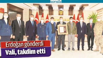 ERDOĞAN G&Ouml;NDERDİ, VALİ, TAKDİM ETTİ
