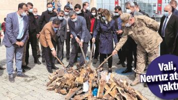 VALİ, NEVRUZ ATEŞİNİ YAKTI