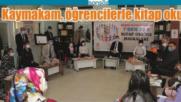 KAYMAKAM, &Ouml;ĞRENCİLERLE KİTAP OKUDU