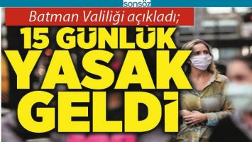 BATMAN VALİLİĞİ A&Ccedil;IKLADI