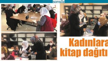 KADINLARA KİTAP DAĞITILDI