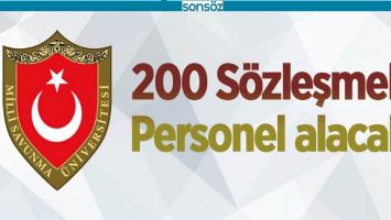 200 SÖZLEŞMELİ PERSONEL ALINACAK