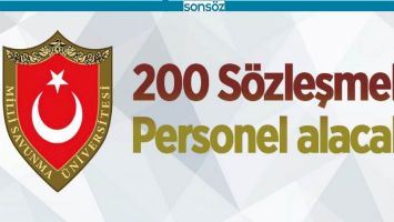 200 S&Ouml;ZLEŞMELİ PERSONEL ALINACAK