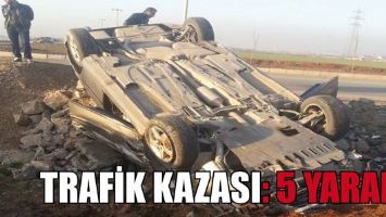 TRAFİK KAZASI: 5 YARALI
