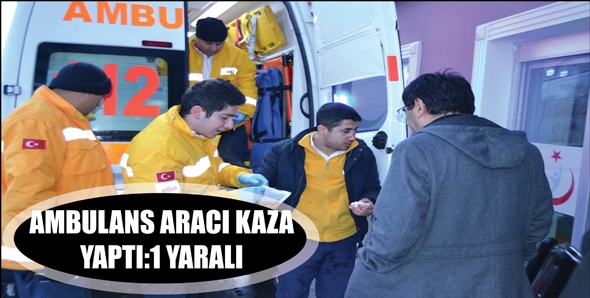 AMBULANS ARACI KAZA YAPTI:1 YARALI
