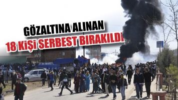 G&Ouml;ZALTINA ALINAN 18 KİŞİ SERBEST BIRAKILDI